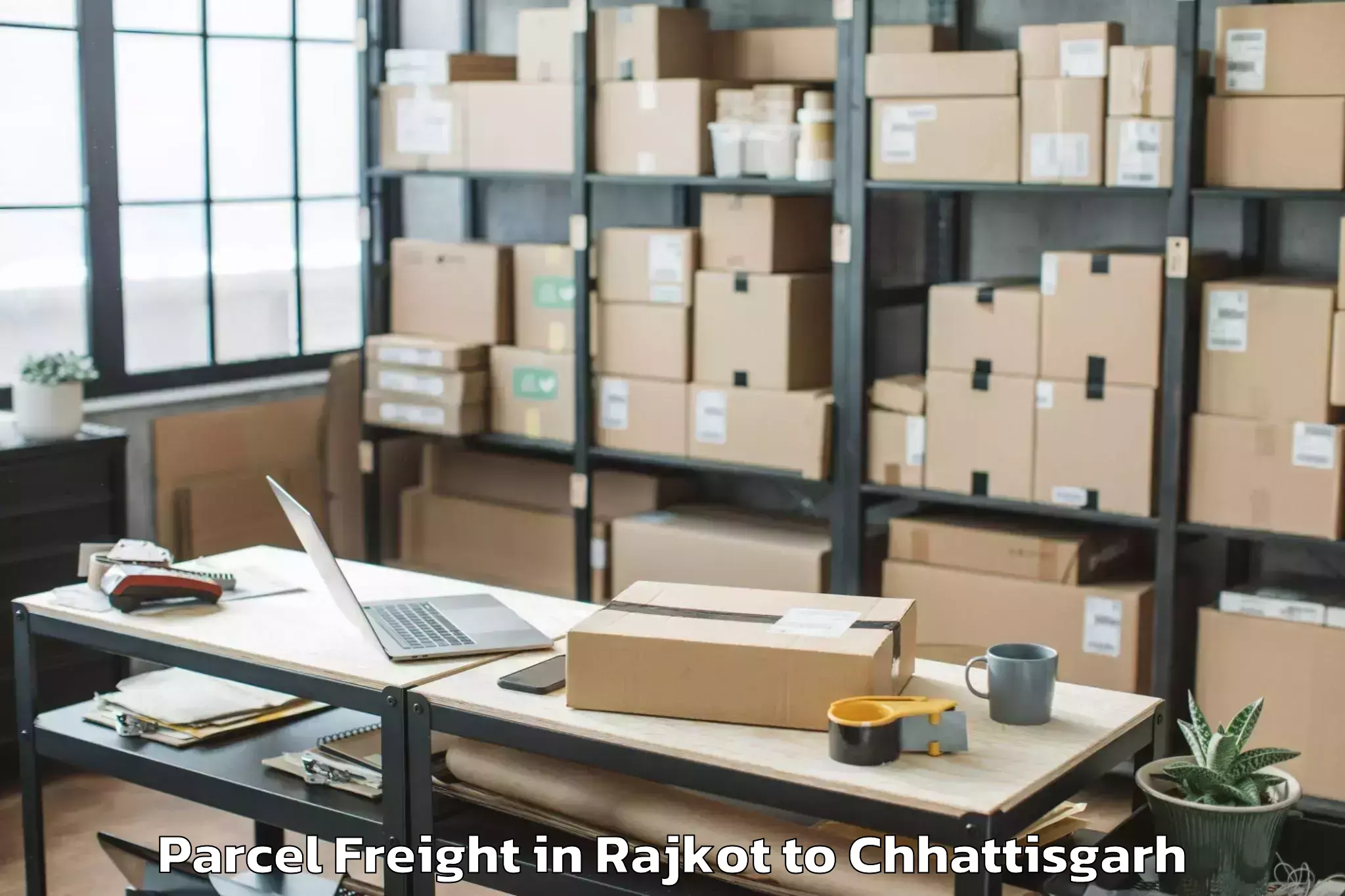 Hassle-Free Rajkot to Bemetara Parcel Freight